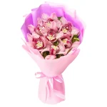 Букет из 7 розовых орхидей